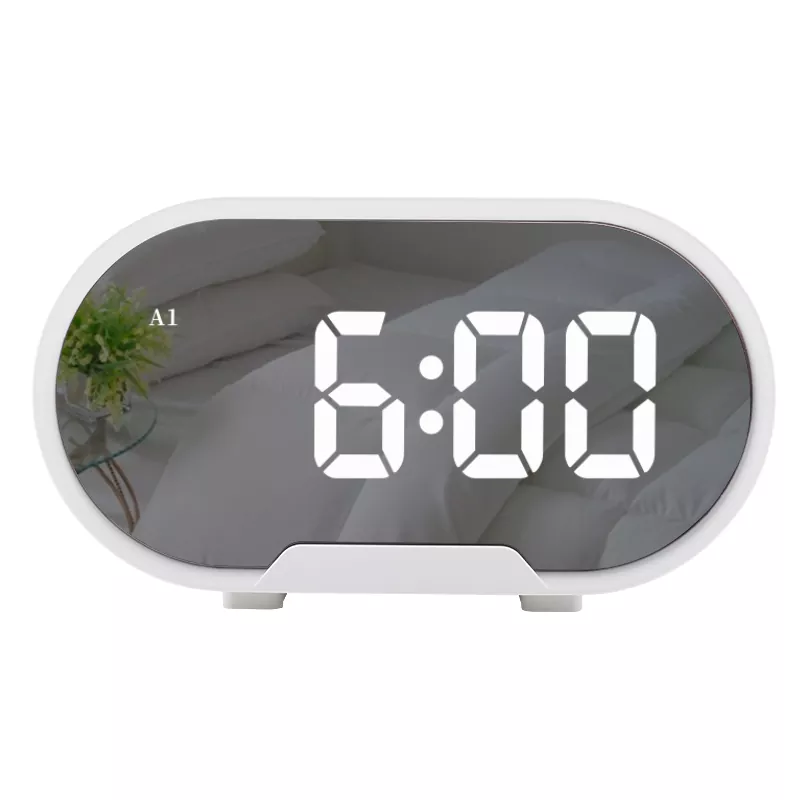 Réveil miroir de table LED de 5,5 pouces